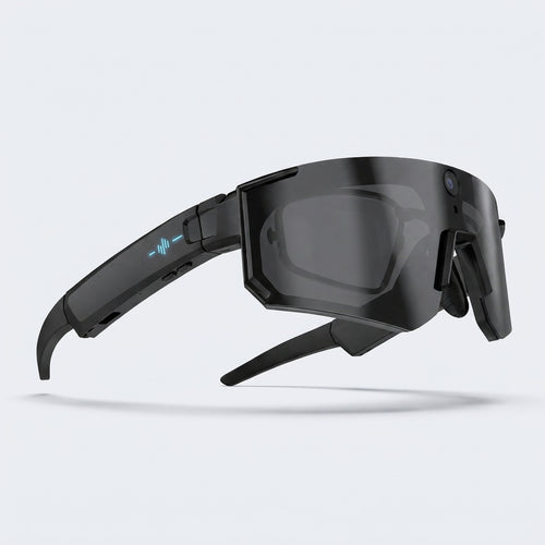 Sport smart glasses in black, studio view