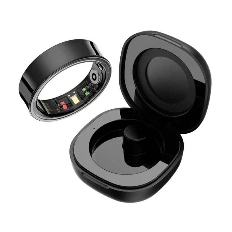 Smart Ring Heart Rate Blood Pressure Sleep Monitoring Motion Tracking Waterproof Men Women Smart Ring for Android Holiday Gift